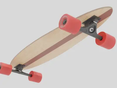 Longboard pintail 3D model