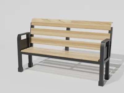 Sport Resting Bench 3D model