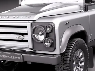 Land Rover Defender 2011 x-tech short 3D model