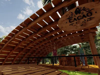 COCOA PAVILION - Ephemeral Architecture Free 3D model