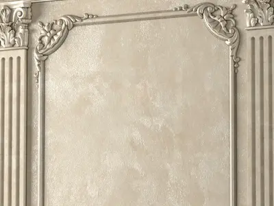 Wall paneling Decorative plaster 3D model