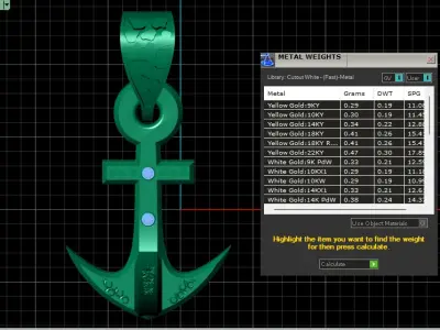 UNIQUE STYLE ANCHOR PENDANT 3D PRINTABLE MODEL  3D print model