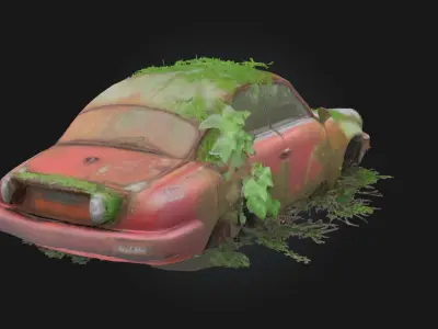Natures Embrace  Where Stone Meets Life 3D model
