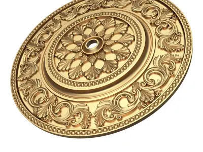 Ceiling Rosette 06 Low-poly 3D model