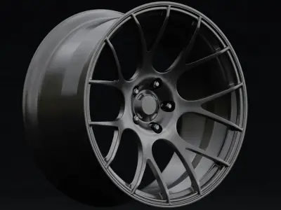 Enkei Raijin Aftermarket Wheel Low-poly 3D model