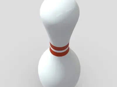 Bowling Pin Low-poly 3D model