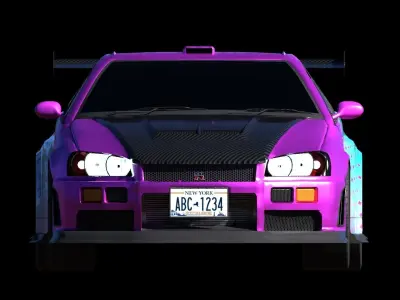 Skyline R34 3D model
