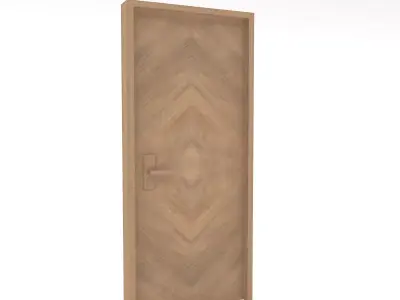 office wooden door  Low-poly 3D model