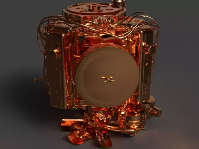 Car Engine Figure  Low-poly 3D model