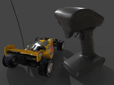 Remote Controlled Car Low-poly 3D model