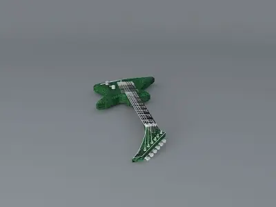 Jackson model KE2 Kelly guitar Free 3D model