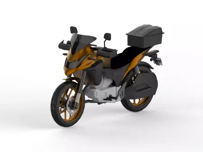 Modern Tracking bike Low-poly 3D model