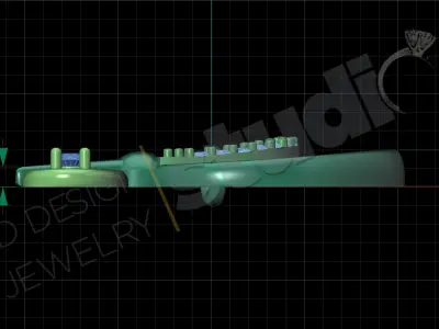 Luxury art pelican gem multi part model 3D print model