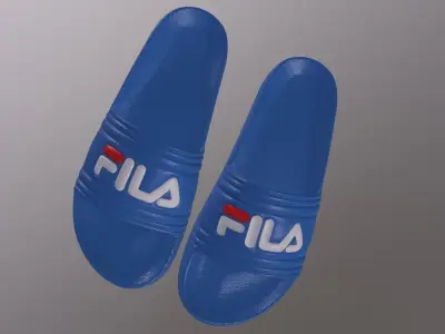 FILA SLIDE SHOES PBR Low-poly 3D model