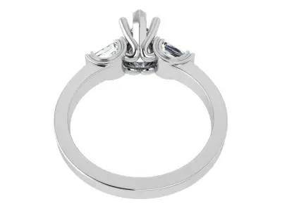 3 Stone Ring 4162 3D print model