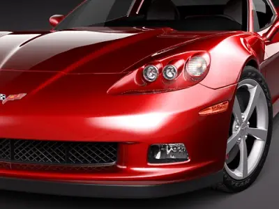 Chevrolet Corvette ZR1 mid-poly 3D model