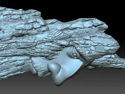 Wood face 3D print model