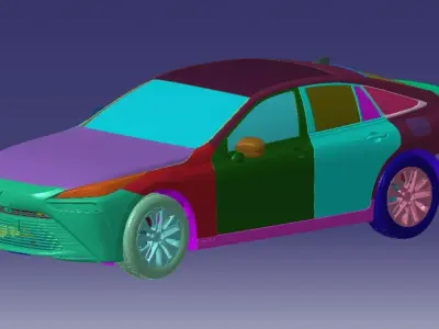 Toyota Mirai Limited 2021 Vehicle 3d scan model 3D model