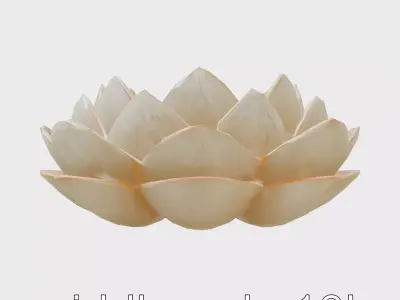 Lotus Serenity Votive Candle Holder 3D Model Low-poly 3D model