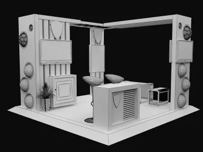 Booth Exhibition Stand a605b 3D model