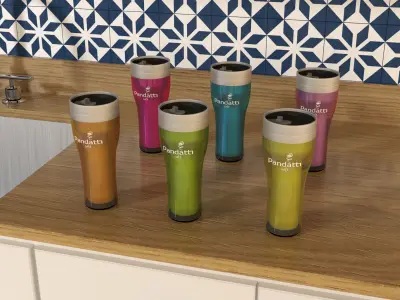 THERMAL COFFE GLASS 3D model