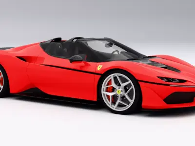 Ferrari J50 2021 Low-poly 3D model