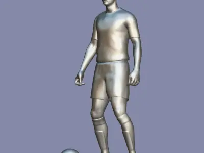 3D Rigged Cristiano Ronaldo Manchester United Low-poly 3D model
