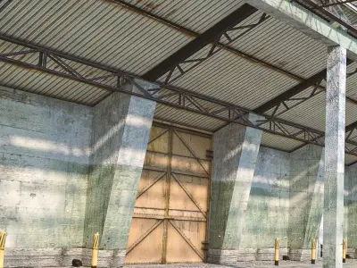 old warehouse Low-poly 3D model