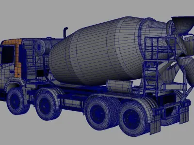 remicon cement mixer 3D model