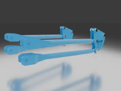 RI-Fab Traction bars Low-poly 3D model
