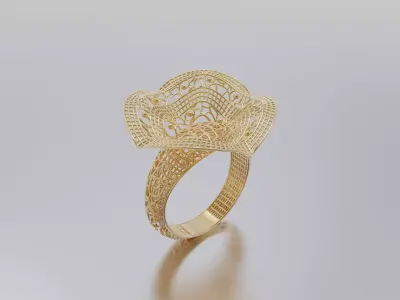 woman ring 3D print model