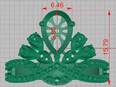 Jewelery ring with pear gemston Free 3D print model