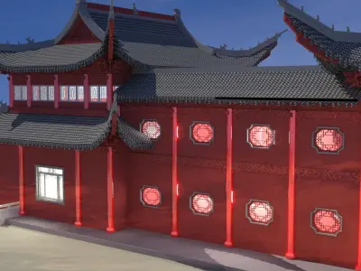 Chinese ancient house 3D model 35