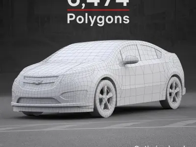 Chevrolet Volt 2010  Low-poly 3D model