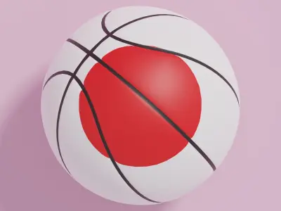 Flag Basketball Ball Collection 2 3D model