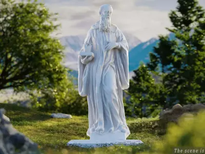 Benedict of Nursia 3D model