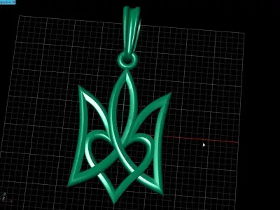 Ukrainian Trident 3D print model 6