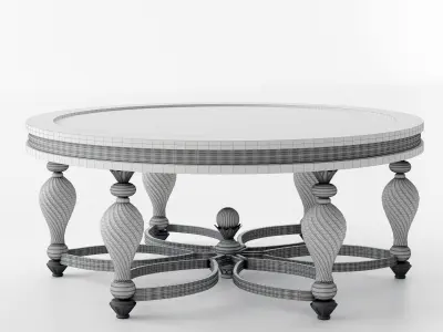  French Neoclassic Table 3D model