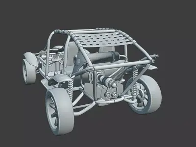 Buggy Car - Desert Vehicle - Post Apocalyptic 3D model