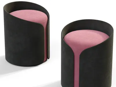 Cardigan pouf 3D model