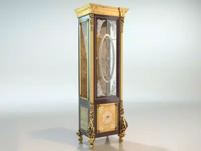 cabinet with glass doors vip 3D model 3D model 3D model