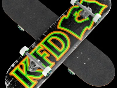 Skateboard set 007 3D model