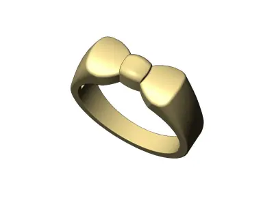 Cute Bow tie ring 3D print model