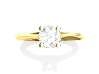  Round Engagement Ring  Engagement Rings  Gold Promise Ring 3D print model