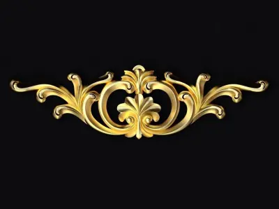 Central decor ornament for furniture 3D model 531