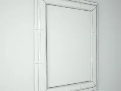 Vintage Orange Mirror 3D model