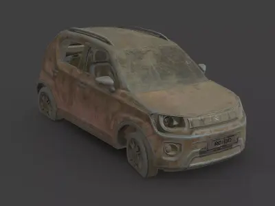 Abandoned Car - Suzuki Ignis 2021 Low-poly 3D model