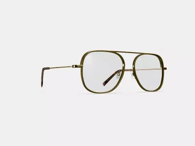 Sade Eyeglasses in Polished Gold 3D model
