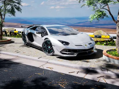Realistic Car Road Automotive 3d Sence Unreal Engine 5 Project 3D model