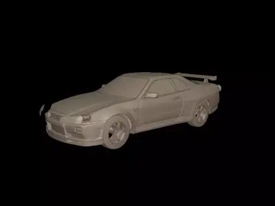 2002 NISSAN SKYLINE R 34 3D PRINT MODEL 3D print model